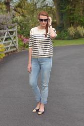 NYDJ Jeans Review | Light Wash Skinnies and Sequinned Breton Stripes
