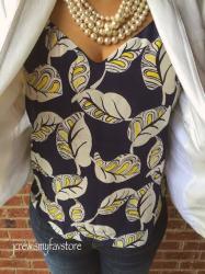 J. Crew Carrie Cami in Tropical Frond 