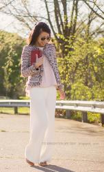 White Wide Leg Trousers