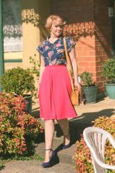 Garden Party in a Pink Midi