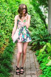 A floral romper.