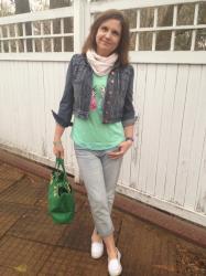 What I Wore Shopping:  Spring Graphic Tee & Boyfriend Jeans