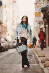 BABY BLUE CROP JACKET