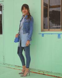 Summer triple Denim Look and Python Pumps ♥ Triple dose de jean et escarpins python