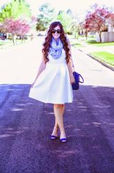 Adorably White + Pop of Blue + $25 Giveaway to Shop The Mint!!