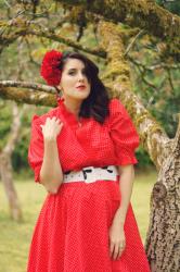 Vintage Polka Dots as Maternity Wear | Shaped By Style