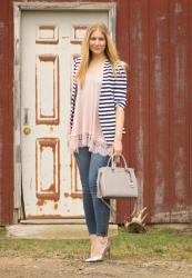 Striped Blazer Casual Style