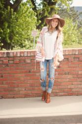 Floral Fringe Kimono 