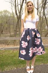 Floral Midi Skirt