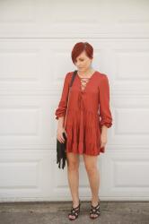 Cute Outfit of the Day: Lace Up Front Dress