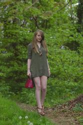 The Oversized Khaki Shirt Dress