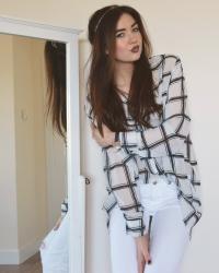 OOTD // Hollister White Jeans