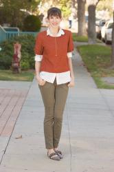 Rust Colored Cropped Top