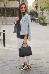 Converse and denim jacket