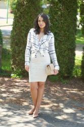 Grey & Navy Plaid