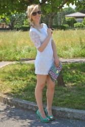 OUTFIT: WHITE LACE DRESS