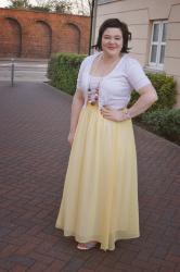 Lemon yellow maxi skirt....