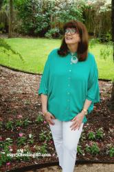  Spring 2015: Green Blouse, Green Grass, and Fashion Flash Hostess