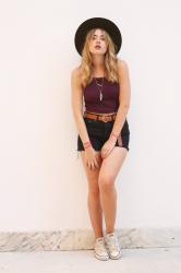 Burgundy crop top