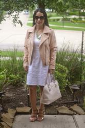 A blush moto leather jacket and a giveaway