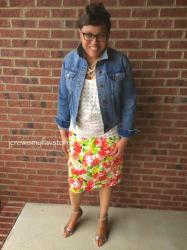 J. Crew Collection Hibiscus Pencil Skirt 