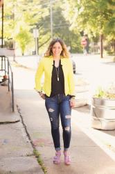 Outfit Post: Neon Yellow Jacket