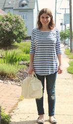 Jeweled Striped Top