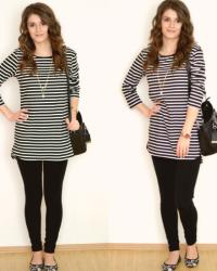 Monochrome Striped Tunic | 3 Outfits with George at ASDA