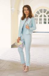 STYLIZACJA NA WESELE || PASTELOWY KOMBINEZON || MISSGUIDED BABY BLUE JUMPSUIT