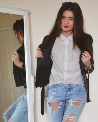OOTD // Topshop Leather Jacket