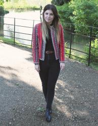 Outfit // boohoo Kyle Aztec Jacket