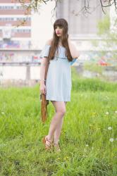 OUTFIT: Ethno Bag & Denim Dress