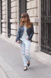 Blue Stripes BOOHOO – Elodie in Paris