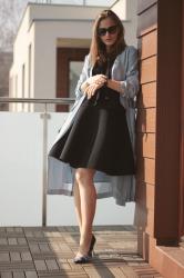 Neoprene flare skirt