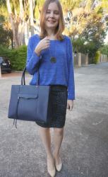 Corporate Style: Rebecca Minkoff Medium MAB Tote in Moon Navy For The Office
