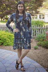 {outfit} The Long Sleeve Tiered Dress