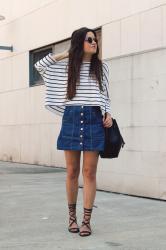 Stripes, denim and new bag