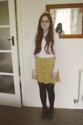 Yellow Floral Skirt