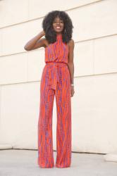 Printed Sleeveless Jumpsuit