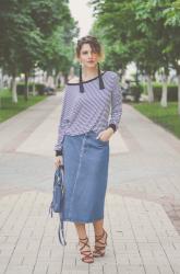 Vintage denim skirt!