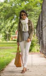Linen Scarf + Swing Trench