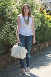 Mix It Mondays: White Peplum Top