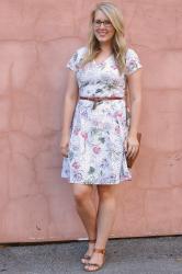 floral eyelet dress out on the town