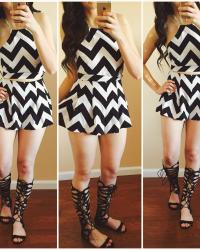 How to Style a Chevron 2 Piece Playsuit