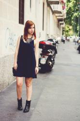 Blue dress, new heels