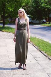 895 ==> Khaki maxi dress - kamaciuch.pl