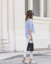 WHITE PANTS.
