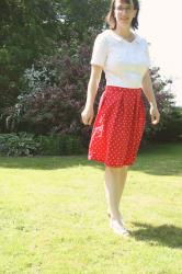 Creations: Hawthorn Cropped Blouse and Mortmain Skirt