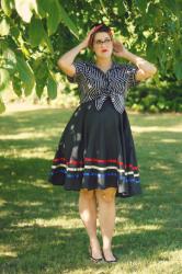 Stripes, a circle skirt, and leopard print shoes