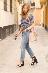 Jeans and stripes: The simple combo